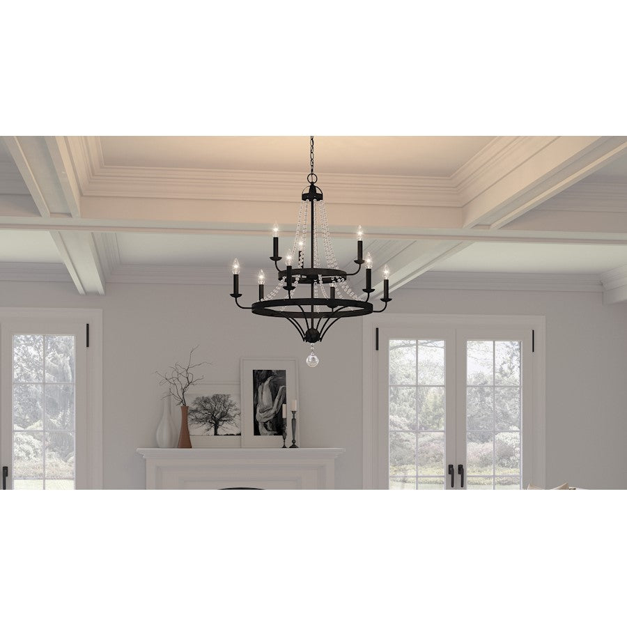 Quoizel Adelaide 6 Light Chandelier, Matte Black - ADL5026MBK