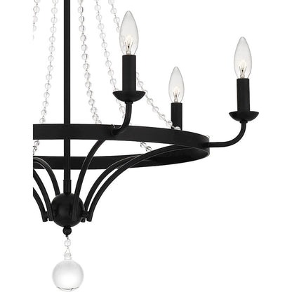 Adelaide Chandelier, Matte Black