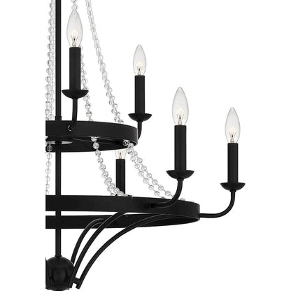 Adelaide Chandelier, Matte Black