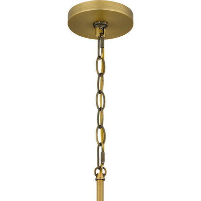 Airedale 8 Light Chandelier, Aged Brass