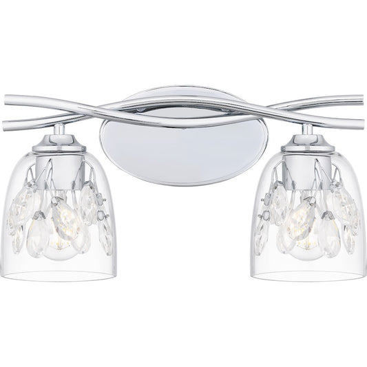 Quoizel Ansley 2 Light Bath Light, Polished Chrome/Clear - ALE8616C