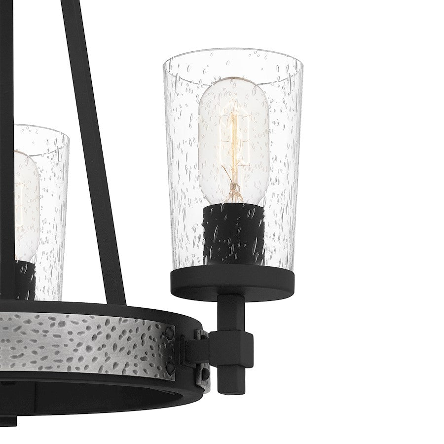 Alpine 3 Light Semi-Flush Mount, Earth Black/Clear Seeded