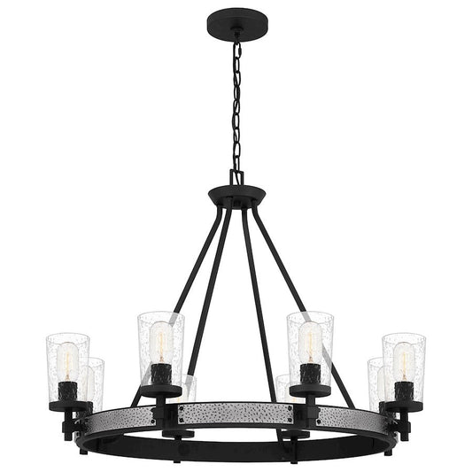 Alpine  Chandelier, Earth Black/Clear Seeded