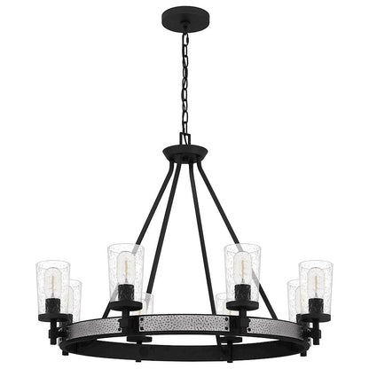 Alpine  Chandelier, Earth Black/Clear Seeded