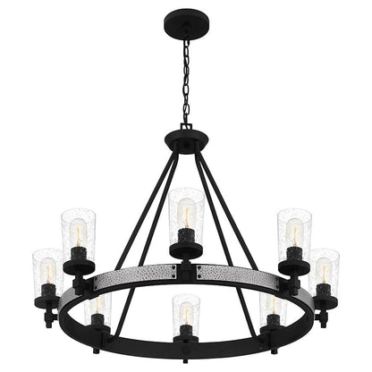 Alpine  Chandelier, Earth Black/Clear Seeded