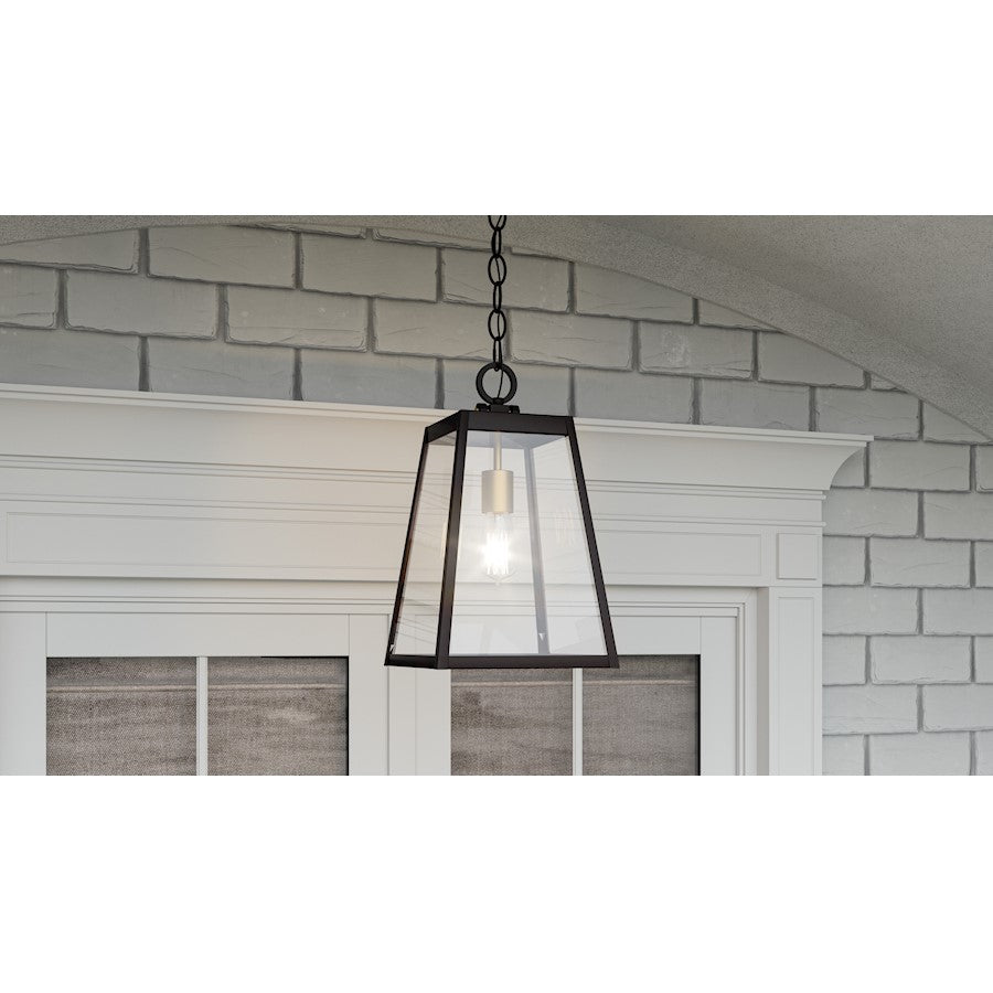 Amberly Grove 1 Light 16" Outdoor Lantern, Bronze/Clear