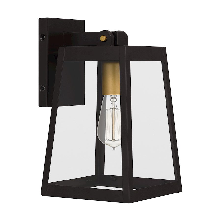 Amberly Grove 1 Light Outdoor Lantern, Bronze/Clear