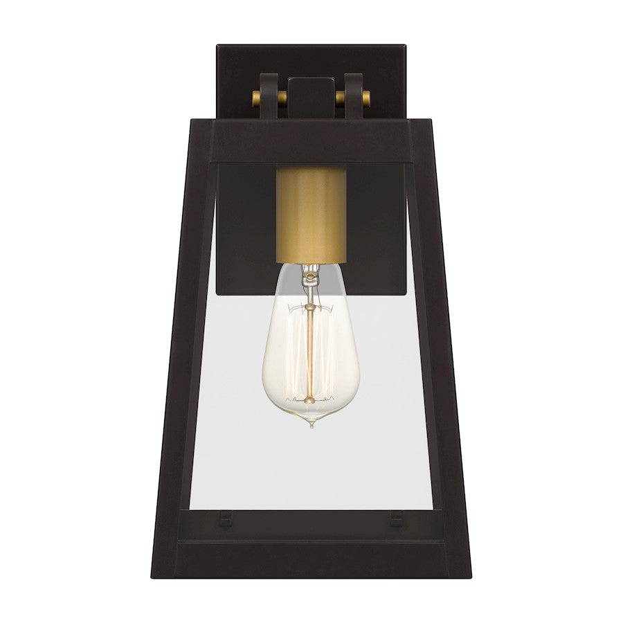 Amberly Grove 1 Light Outdoor Lantern, Bronze/Clear