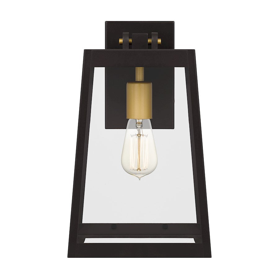 Amberly Grove 1 Light Outdoor Lantern, Bronze/Clear