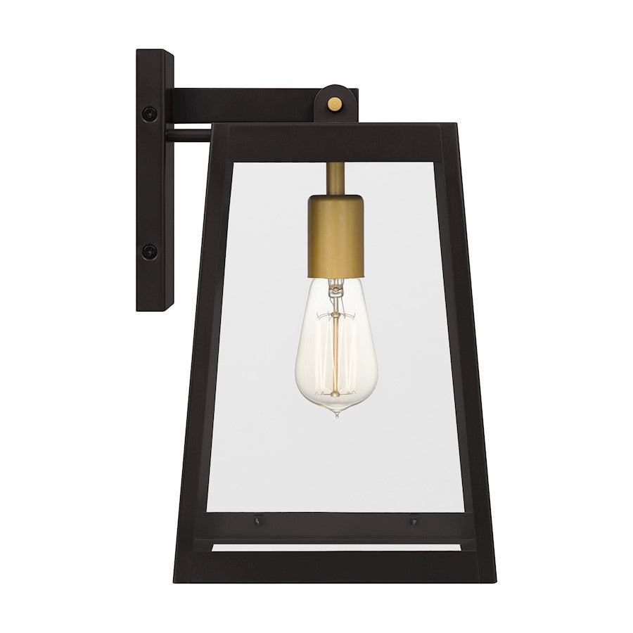 Amberly Grove 1 Light Outdoor Lantern, Bronze/Clear