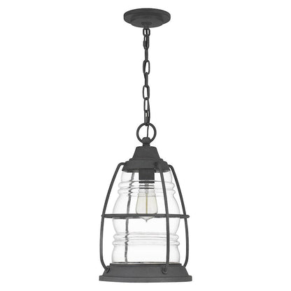 Admiral 1 Light Mini Pendant, Mottled Black/Clear