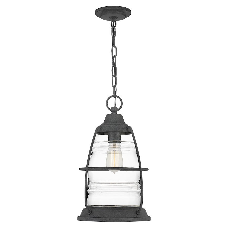 Admiral 1 Light Mini Pendant, Mottled Black/Clear