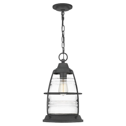 Admiral 1 Light Mini Pendant, Mottled Black/Clear