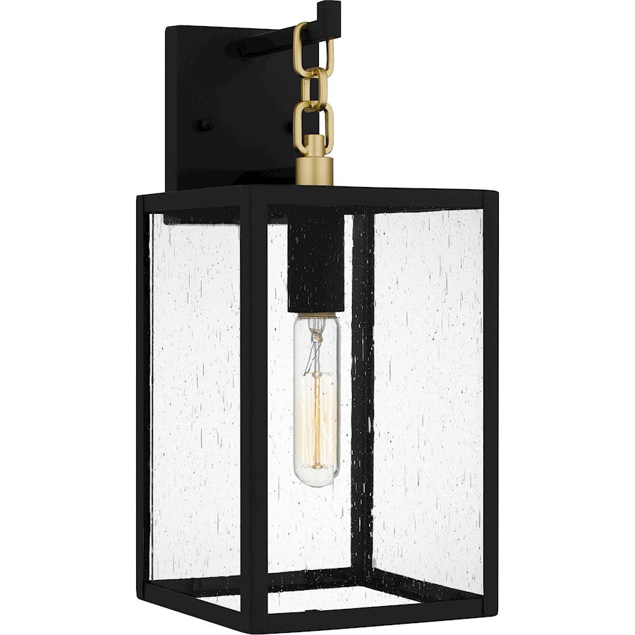 Anchorage 1 Light Outdoor Lantern, Black/Clear Seedy