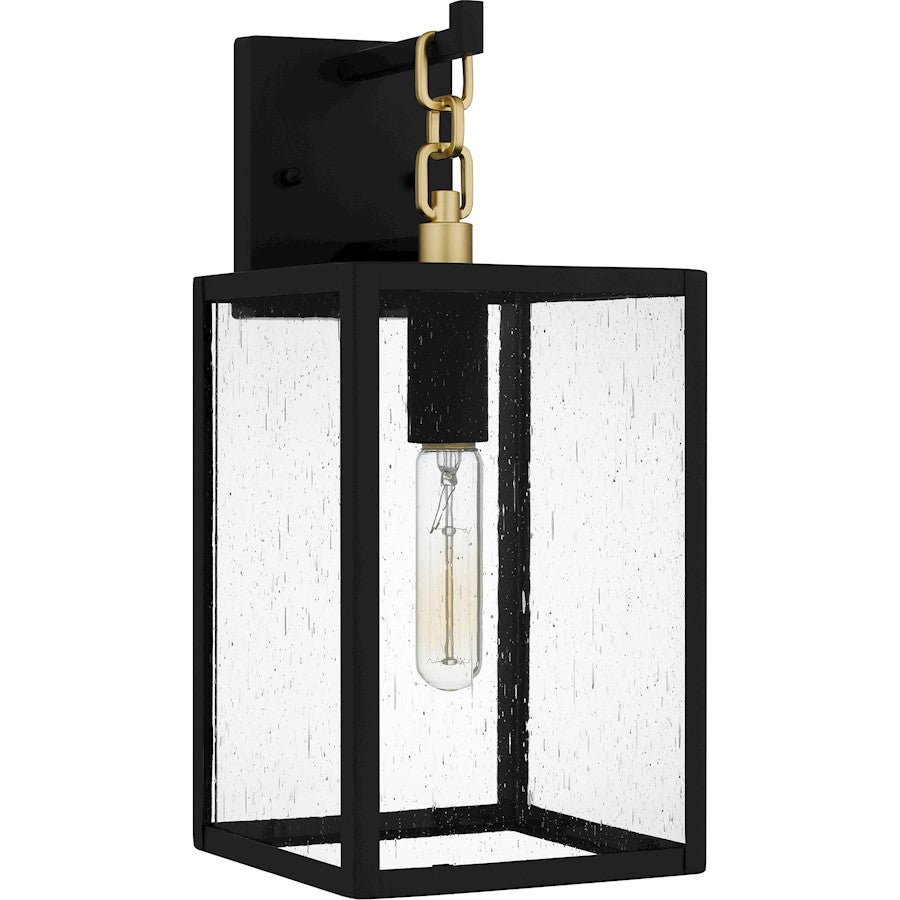 Anchorage 1 Light Outdoor Lantern, Black/Clear Seedy