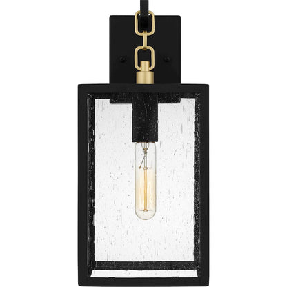 Anchorage 1 Light Outdoor Lantern, Black/Clear Seedy