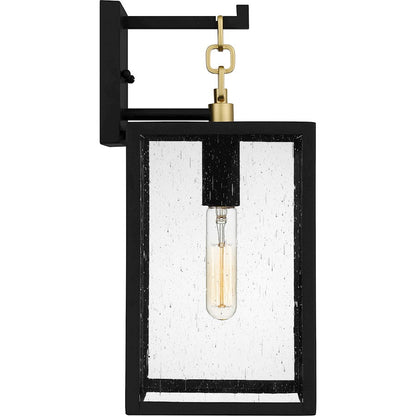 Anchorage 1 Light Outdoor Lantern, Black/Clear Seedy