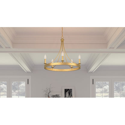 Quoizel Aspyn 5 Light Chandelier, Light Gold - APN5026LG