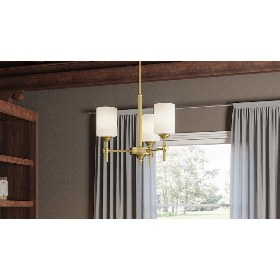 Quoizel Aria 3 Light Pendant, Antique Polished Nickel/Opal - ARI2817AP