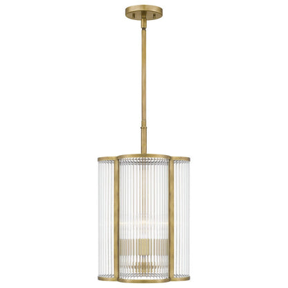 Aster 4 Light Mini Pendant, Clear Ribbed