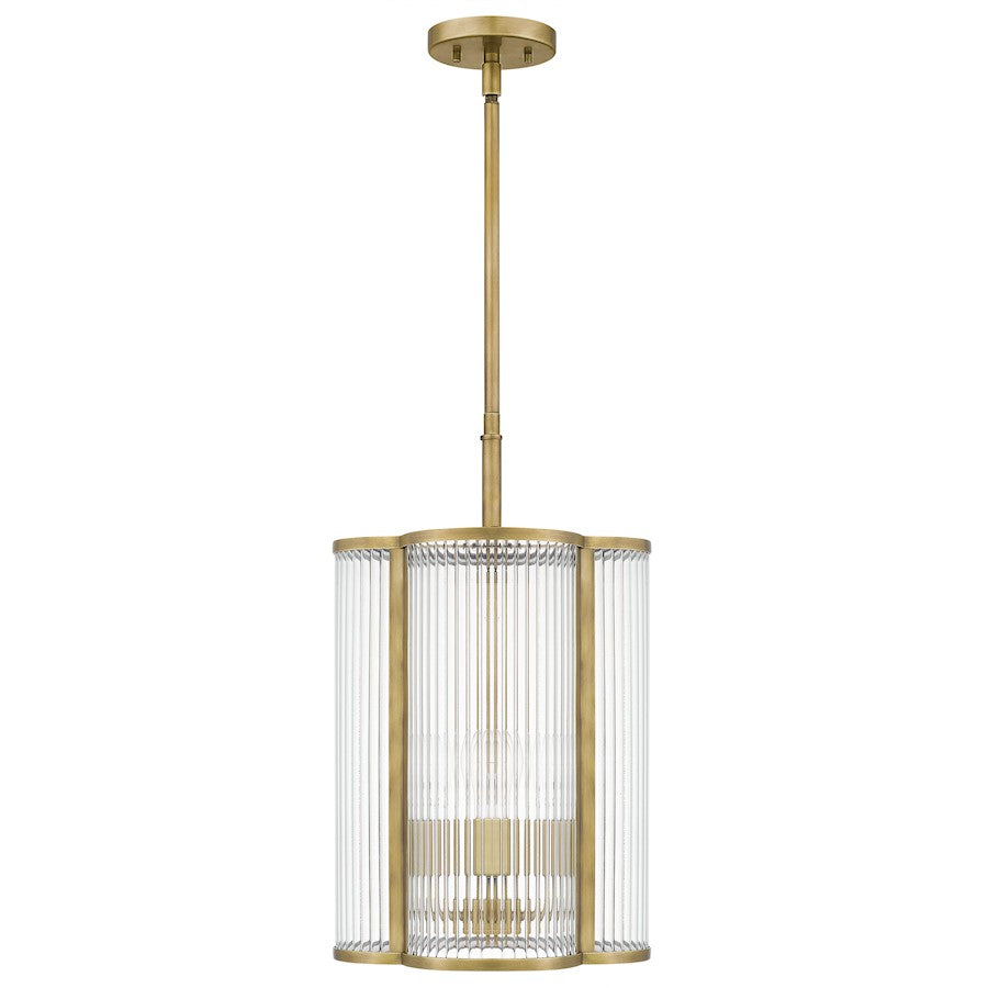 Aster 4 Light Mini Pendant, Clear Ribbed