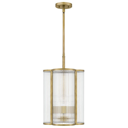 Aster 4 Light Mini Pendant, Clear Ribbed