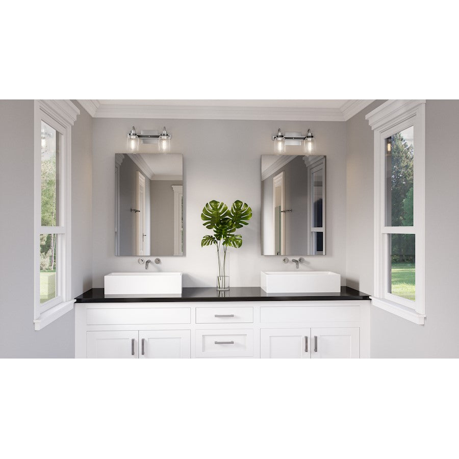 Quoizel Axel 2 Light Bath Vanity, Brushed Nickel - AXE8615BN