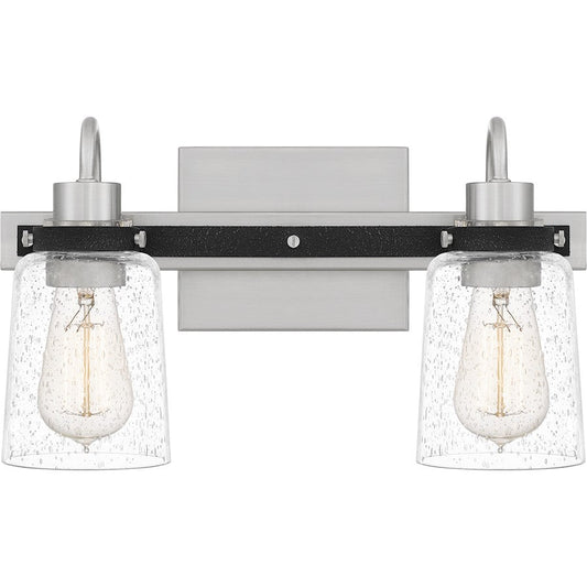 Axel 2 Light Bath Vanity, Brushed Nickel