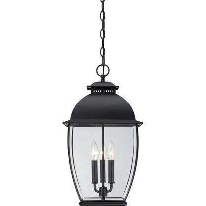 3 Light Bain Outdoor Hanging Lantern, Mystic Black