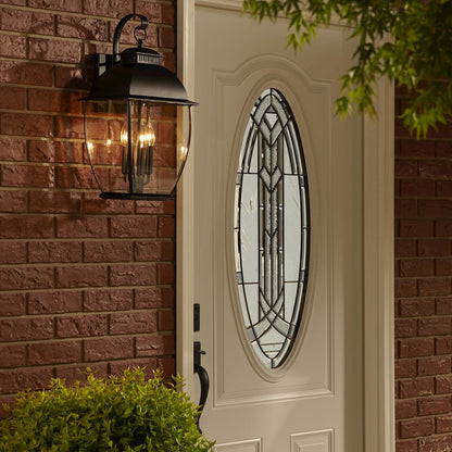 Bain Outdoor Wall Lantern, Mystic Black