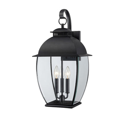 Bain Outdoor Wall Lantern, Mystic Black