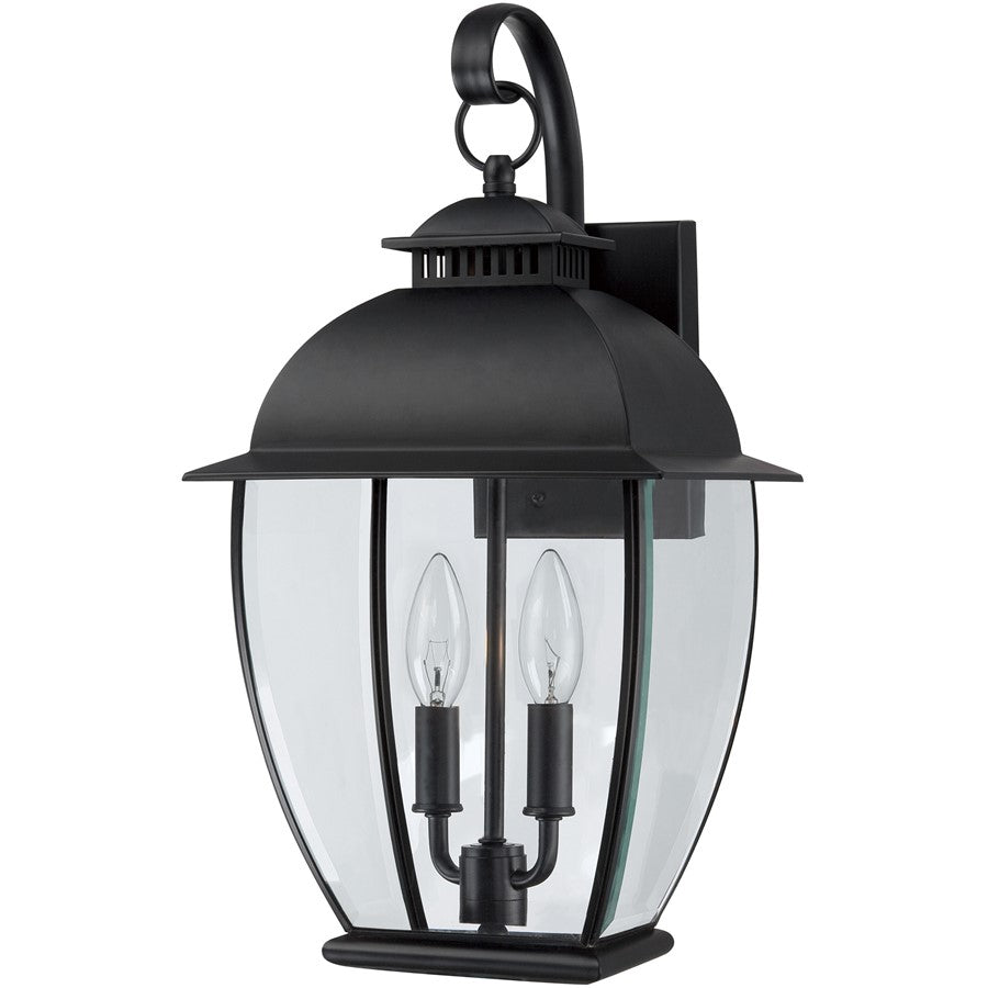 Bain Outdoor Wall Lantern, Mystic Black