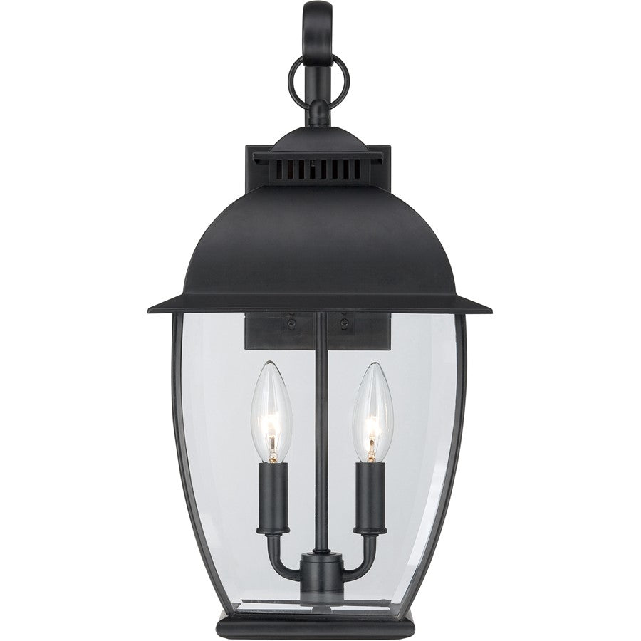 Bain Outdoor Wall Lantern, Mystic Black