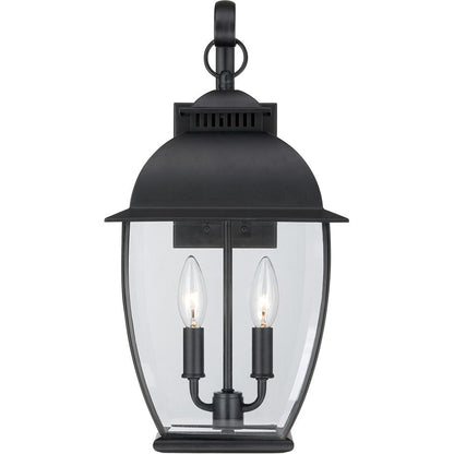 Bain Outdoor Wall Lantern, Mystic Black