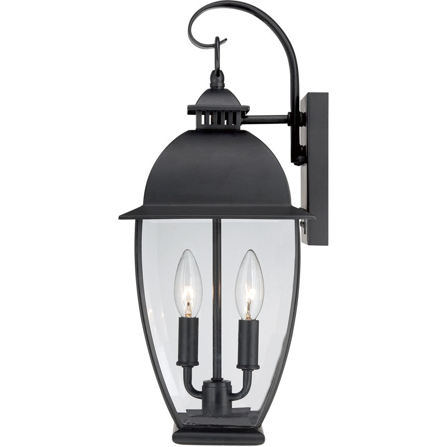 Bain Outdoor Wall Lantern, Mystic Black