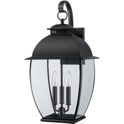 Bain Outdoor Wall Lantern, Mystic Black