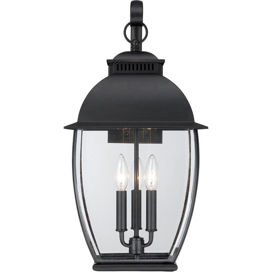 Bain Outdoor Wall Lantern, Mystic Black