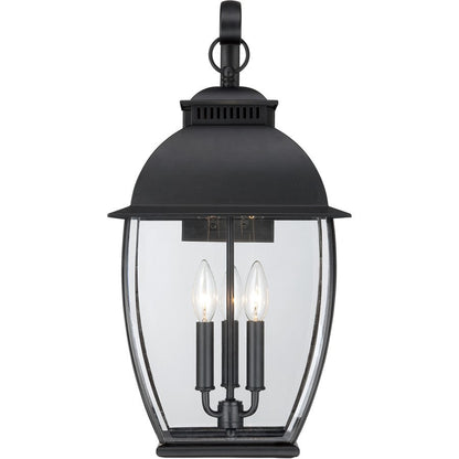 Bain Outdoor Wall Lantern, Mystic Black