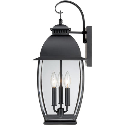 Bain Outdoor Wall Lantern, Mystic Black