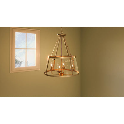 Barlow 4 Light Pendant, Weathered Brass