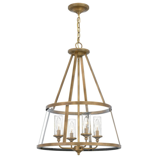 Barlow 4 Light Pendant, Weathered Brass