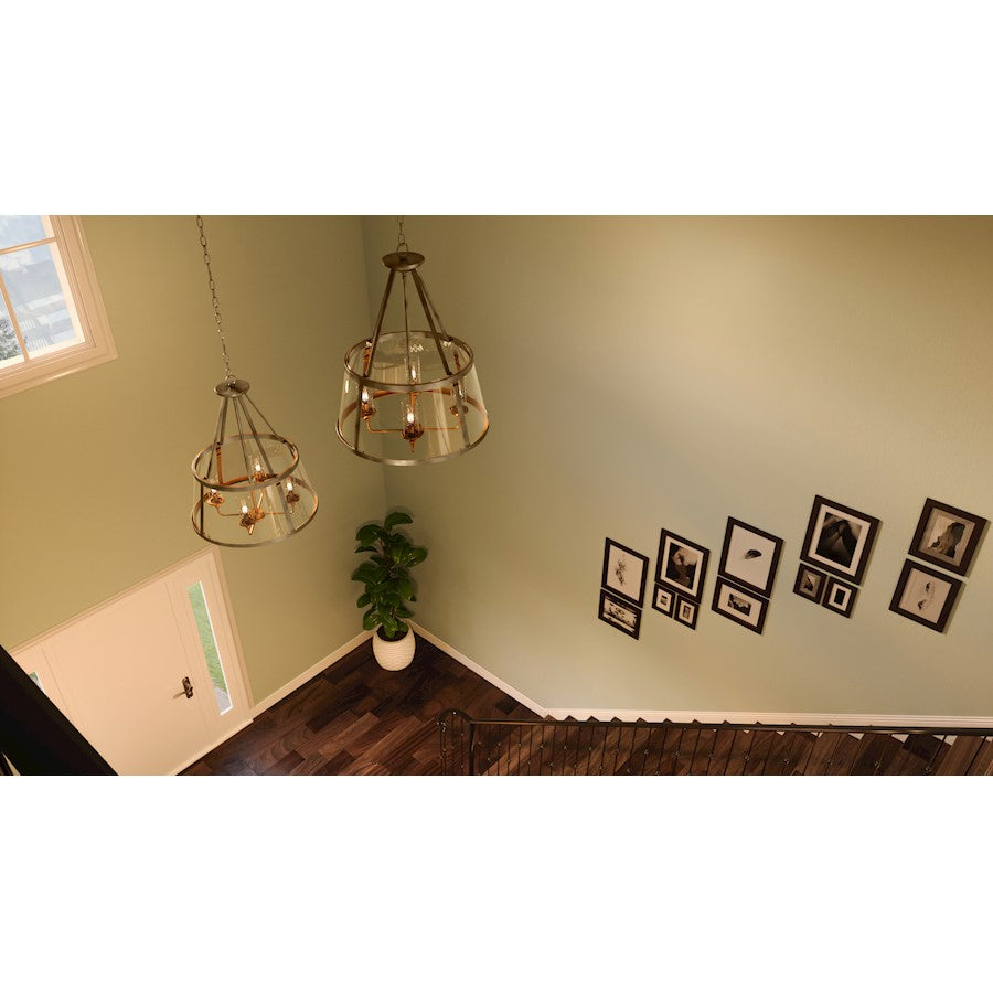 Barlow 4 Light Pendant, Weathered Brass