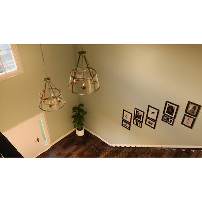 Barlow 4 Light Pendant, Weathered Brass