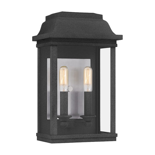 Berkley Outdoor Lantern, Mottled Black/Clear