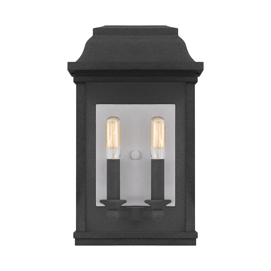 Berkley Outdoor Lantern, Mottled Black/Clear