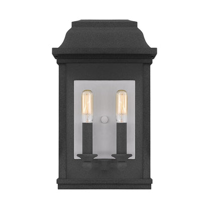 Berkley Outdoor Lantern, Mottled Black/Clear
