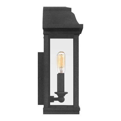 Berkley Outdoor Lantern, Mottled Black/Clear