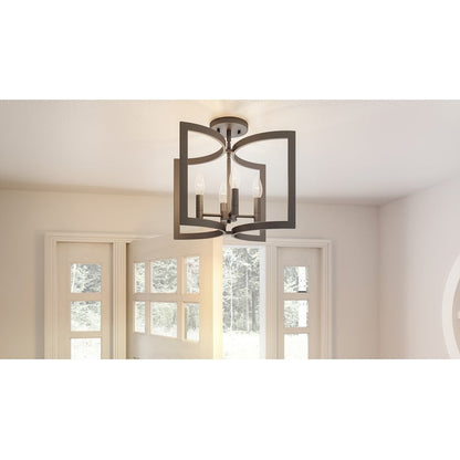 Beaufain 4 Light Semi-Flush Mount, Old Bronze