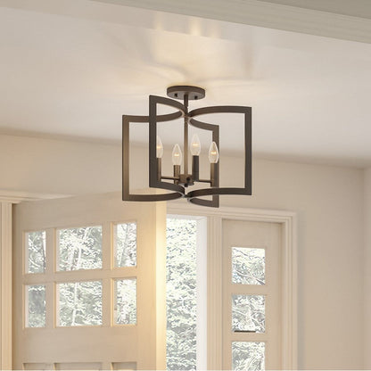 Beaufain 4 Light Semi-Flush Mount, Old Bronze