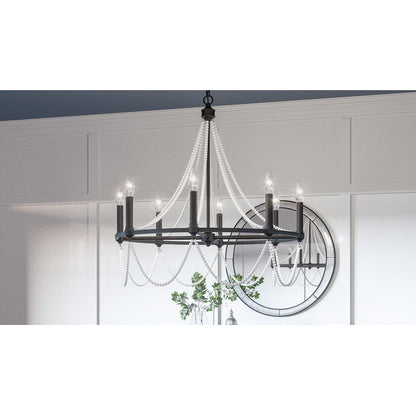 Quoizel Brigitta 6 Light Chandelier, Brushed Nickel - BGA5021BN